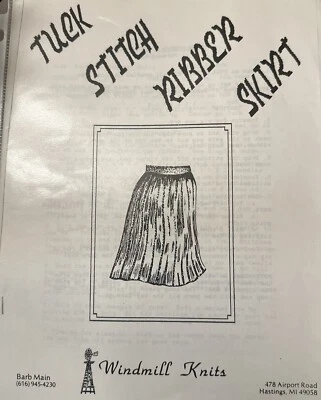 Falda acanalada Tuck Stitch - Máquina de tejer fuera de existencia Barb Principal Foto 1 de 3