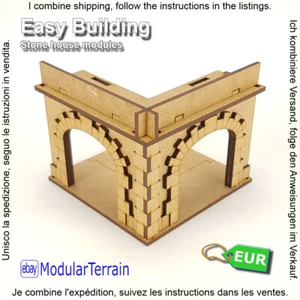Easy Building Stone House Big Entrance War Hammer 40k Infinity Bolt Action - Bild 1 von 8