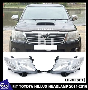 PAIR LEFT RIGHT FRONT HALOGEN HEADLIGHT LAMPS FITS FOR TOYOTA HILUX 2011-2016 - Picture 1 of 12
