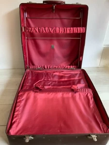 Vintage Antler Hard Case Suitcase Compartments Hanging Rails Unusual Shabby Ol - Picture 1 of 12