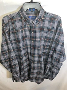 Pendleton Dress Shirt Mens Size Large Gray Plaid Wedding Business Formal City - Picture 1 of 12