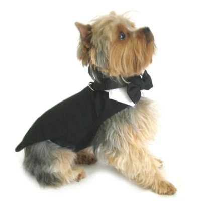 Dog Tuxedo w/Tails, Bow Tie and Cotton Collar XS-3XL - Image 1 of 4