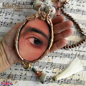 necklace women fine jewelry vintage jewel antique style talisman art deco eyes 1 - Picture 1 of 24