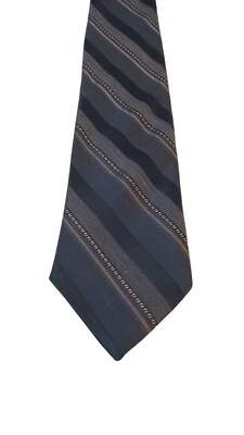 Corbata a Rayas Ketch Para Hombres Clásica Azul Gris Western Business Iglesia Traje Foto 1 de 4