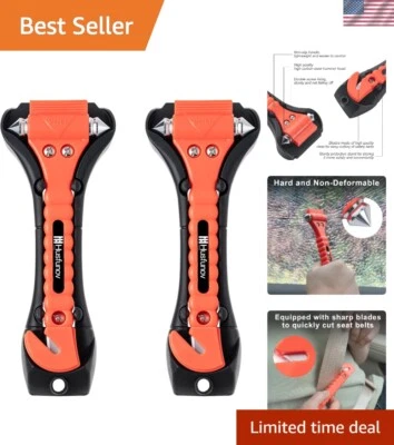 Herramienta de escape para automóvil, rompedor de martillos de vidrio para ventana de automóvil y cortador de cinturón de seguridad Foto 1 de 4