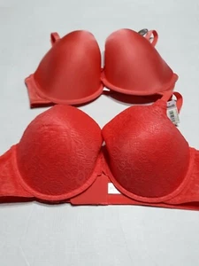 Sujetadores rosas para mujeres, goma espuma DD talla 40, cobertura completa forrada, nylon / spandex - Imagen 1 de 3