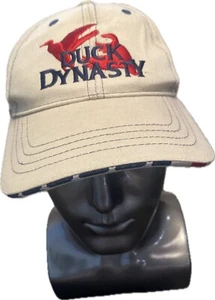 Duck Dynasty A&E Tan Red Ducks Adjustable Hat Cap Embroidered Cotton - Picture 1 of 12