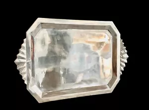 Feines hochwertiges antikes Rumänien massiv Silber großes massives Art Deco Tablett signiert AF - Bild 1 von 20