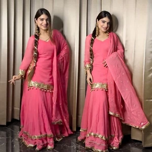 Indisches indisches Designer-Partykleid Hochzeit Salwar Kameez Damenanzug pakistanisch - Bild 1 von 14