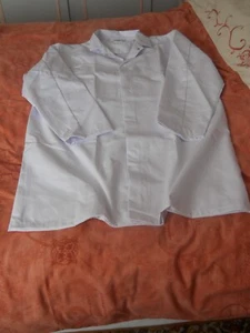 NEW WEARWELL UNISEX WHITE FOOD/LAB COAT 124CM/48IN SIZE 124cm/48in - Picture 1 of 11