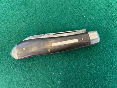 Cuchillo de bolsillo antiguo KENSINGTON KNIFE CO Serpentine Jack cuerno escalas 1910-30 Foto 1 de 4