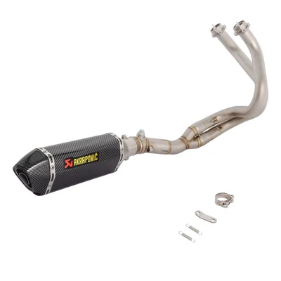 Carbon Fiber Exhaust System Header Pipe For Kawasaki Ninja 650 Z650 2017-2023 - Image 1 of 4