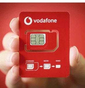 CARTE SIM OFFICIELLE Vodafone UK Pay As You Go 3 en 1 sim Standard Micro Nano - Photo 1 sur 4