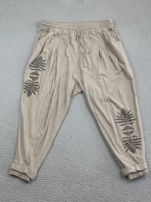 Брюки для ежедневной практики Anthropologie Slouchy Jogger мешковатые прибрежные серо-коричневые L - Изображение 1 из 4