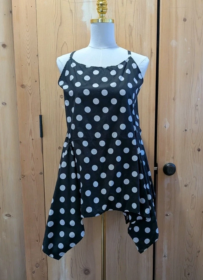 Новый без ценников Krista Larson Черно-белый Polkadot Хлопковая Подложка Cami  - Изображение 1 из 3