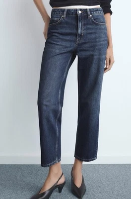 Mango Blanca Dark Blue Ankle Length Mid Waist Jeans Size 12 New With Tags - Image 1 of 4