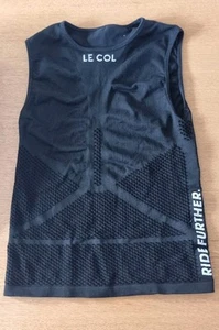 LE COL MENS LARGE BLACK MESH SLEEVELESS CYCLING BASE LAYER EXCELLENT CONDITION - Picture 1 of 2