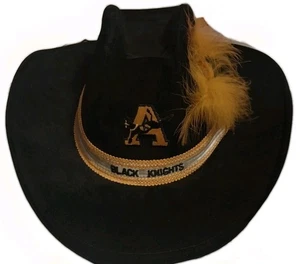 Vintage AJD Wildleder Cowboy Hut Army schwarz Knights West Point 70er/80er Western selten NCAA - Bild 1 von 8