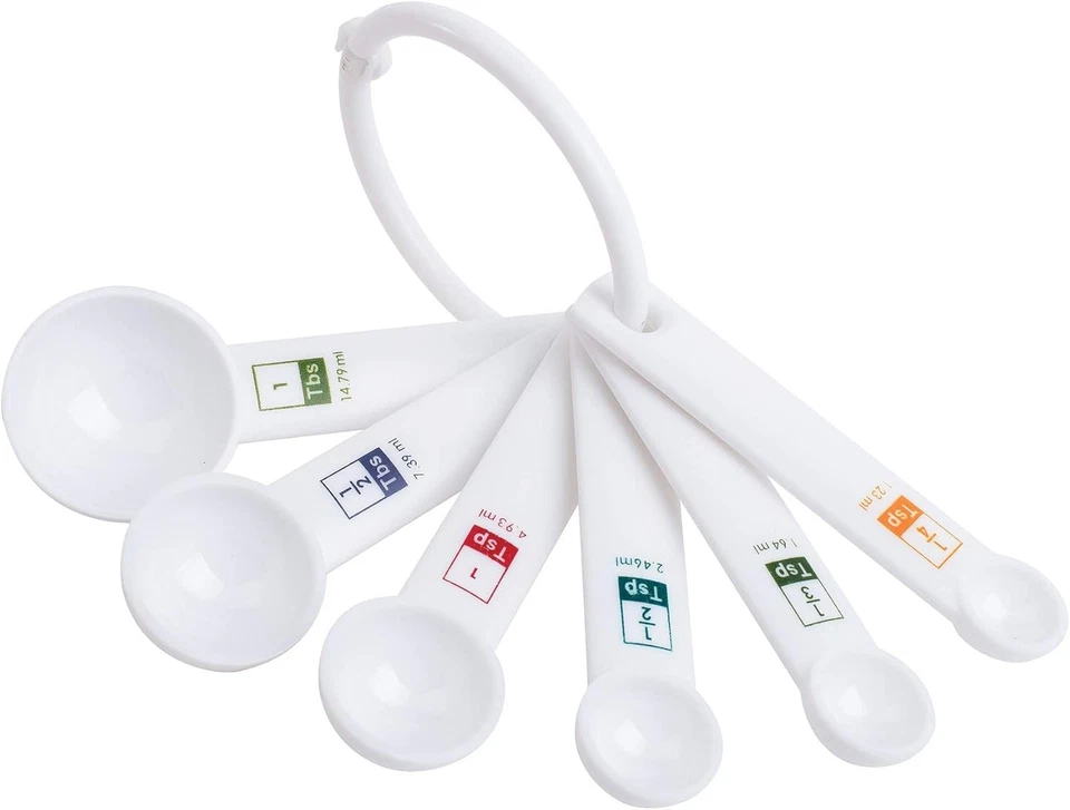 Fox Run 6-Piece Plastic Measuring Spoon Set White (4826) - Image 1 of 4