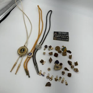 Vintage Lot Lions Club Pins & Bolo Ties 🔥 - Picture 1 of 10