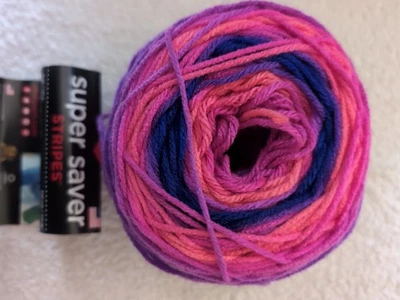 Red Heart Super Saver Yarn.  Flamenco Stripe. Wound. New. - Image 1 of 4