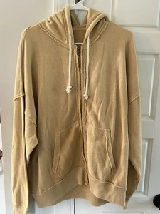 American Eagle Kapuzenpullover mit Reißverschluss hellbraun L/XL neu mit Etikett lässig entspannte Passform - Bild 1 von 9