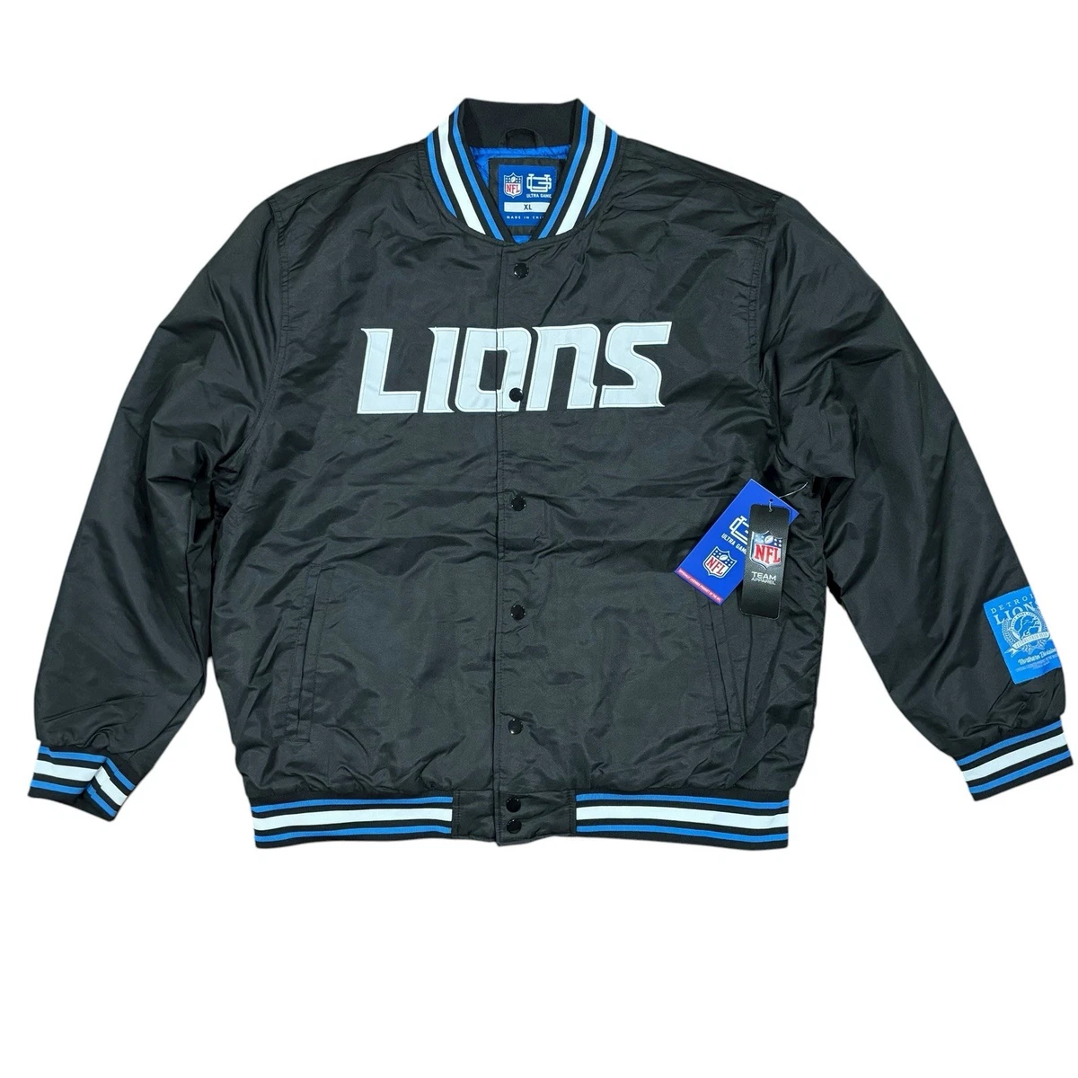 NFL Detroit lions レザー切替 スタジャン XL USA NFL公式 メンズ