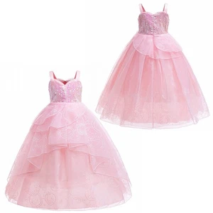 Kinder Mädchen Kostüm Rüschenkleid Karneval Maxi Auftritte Kleid Cosplay Kostüm - Bild 1 von 16