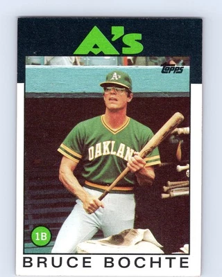 1986 Topps #378 Bruce Bochte Oakland Athletics Baseball Card - Image 1 of 2