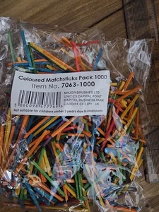 1000 farbige Streichhölzer Streichhölzer aus Holz Modellbau Basteln - Bild 1 von 3