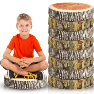 8 Pcs Decorative Soft Round Throw Pillow Circle Seating Tree Stump Pillow 3D ... - Picture 1 of 7