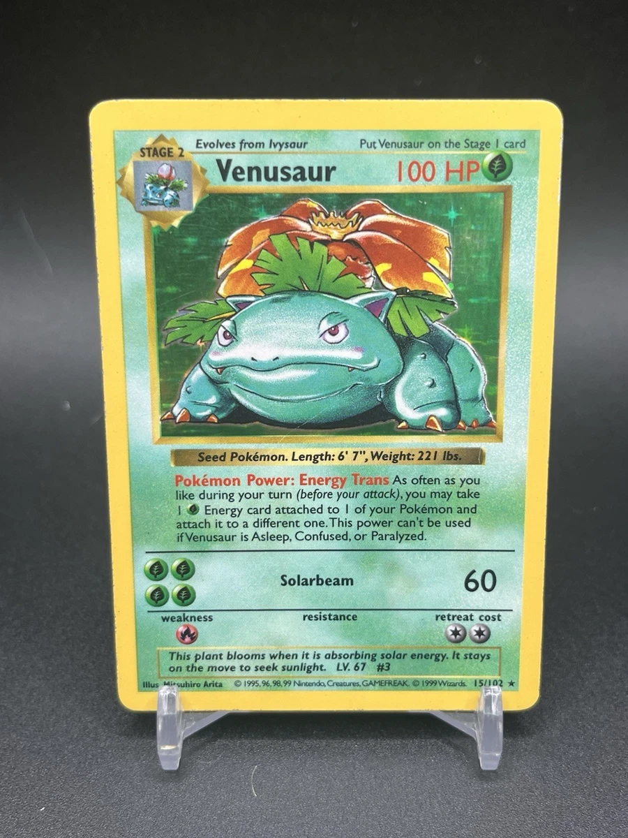 Venusaur Pokémon TCG Shadowless Individual Collectible Card Game