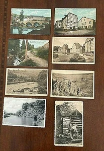 VINTAGE~LOT OF 8~STAVELOT~BELGIUM~RPPC/LINEN PC UNPOSTED~BEL lot #A - Picture 1 of 2