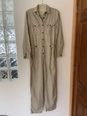 Mono Isabel Marant Etoile Francia Algodón Lino Abotonado Crudo Talla 38 Foto 1 de 4