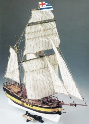 Scotland Baukasten 1:64 Ketsch-Yacht aus Holz mit Messing-Beschlägen - Bild 1 von 2