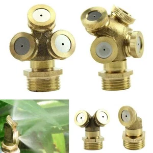 1/2/3/4 Head 1/2" Mist Spray Nozzle Sprinkler Garden Irrigation Thread Watering - Picture 1 of 15