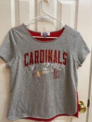 Touch By Alyssa Milano Cropped St Louis Cardinals Short Sleeve Shirt SzS  - Image 1 of 4