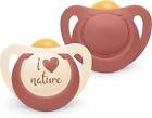 Nuk For Nature Soother 0-6 months Natural Rubber Dummy Pack of 2