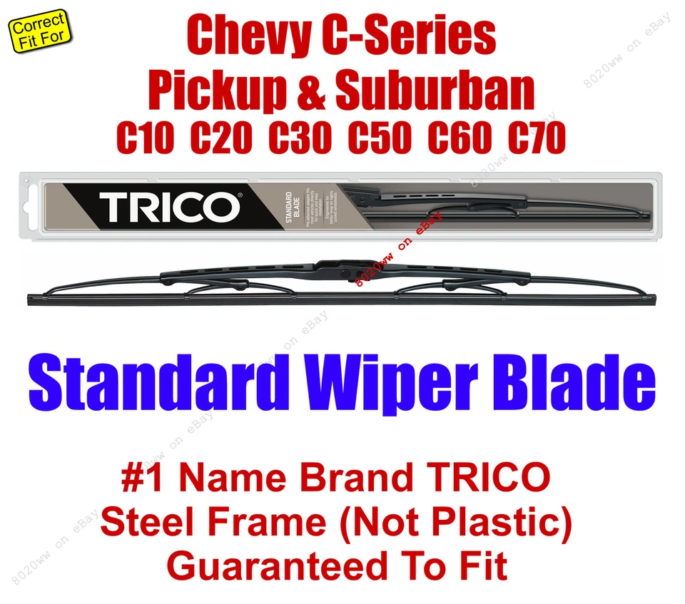 Limpiaparabrisas (cantidad 1) estándar 1973-1989 Chevrolet Chevy C10 C20 C30 C50 C60 C70 - 30160 Foto 1 de 1