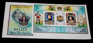 BELIZE 1984 ROYALTY HOUSE OF TUDOR 500TH ANN M/SHEET ON FIRST DAY COVER - Picture 1 of 1