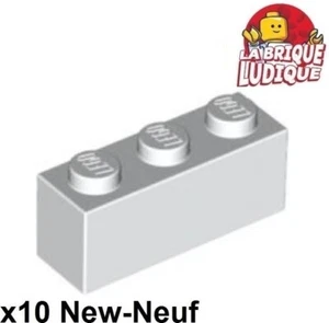 LEGO 10x Mattoncini Brick 1x3 3x1 Bianco/Bianco 3622 Nuovo - Imagen 1 de 1