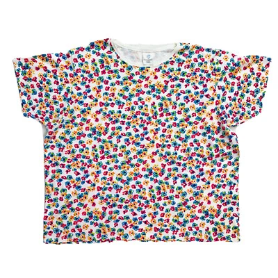 Ladies Casual Shirt Blue RoseFloral Short Sleeve-Plus Size 18W/20W Just  My Size - Image 1 of 4