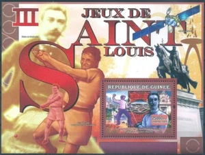 25361 Guinea Olympic Saint Louis Sport Athlete Horse Telecom Geography S/S MNH - Picture 1 of 1