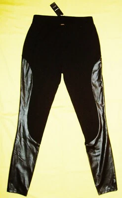 BEBE MUJER LEGGINGS PANTALONES IMITACIÓN CUERO RIBETE ELÁSTICO TALLA PEQUEÑA NUEVO CON ETIQUETAS Foto 1 de 4