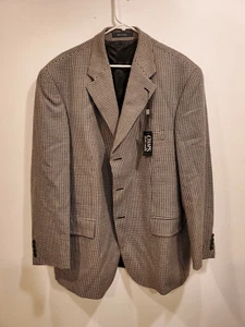 Vintage Ralph Lauren Chaps Herren Mantel Overcoat Schwarz/Weiß Reg 48 NEU mit Etikett - Bild 1 von 6