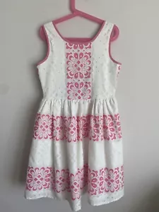 NWT Blush Us Angels Girls White/Pink Holiday Party Dress Size 12 - Picture 1 of 4