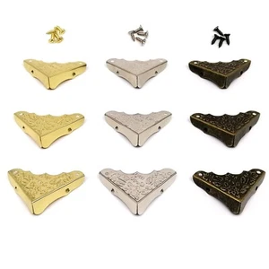 12pc Jewelry Chest Wine Gift Wood Box Picture Frame Table Decor Corner Protector - Picture 1 of 9