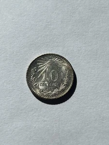 SILVER 1910 Mexico 10 Centavos - Picture 1 of 2