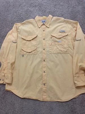 Camisa Columbia Sportswear PFG LS para hombre. Amarillento/oro Foto 1 de 4