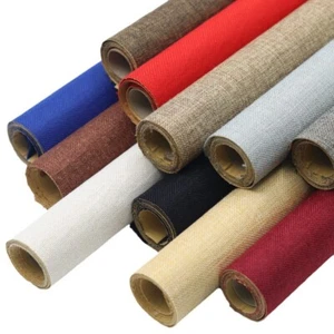 18,60 €/m² Autoadhesivo 100% Lino Tela Muebles Hobby Artesanía KVe - Imagen 1 de 19